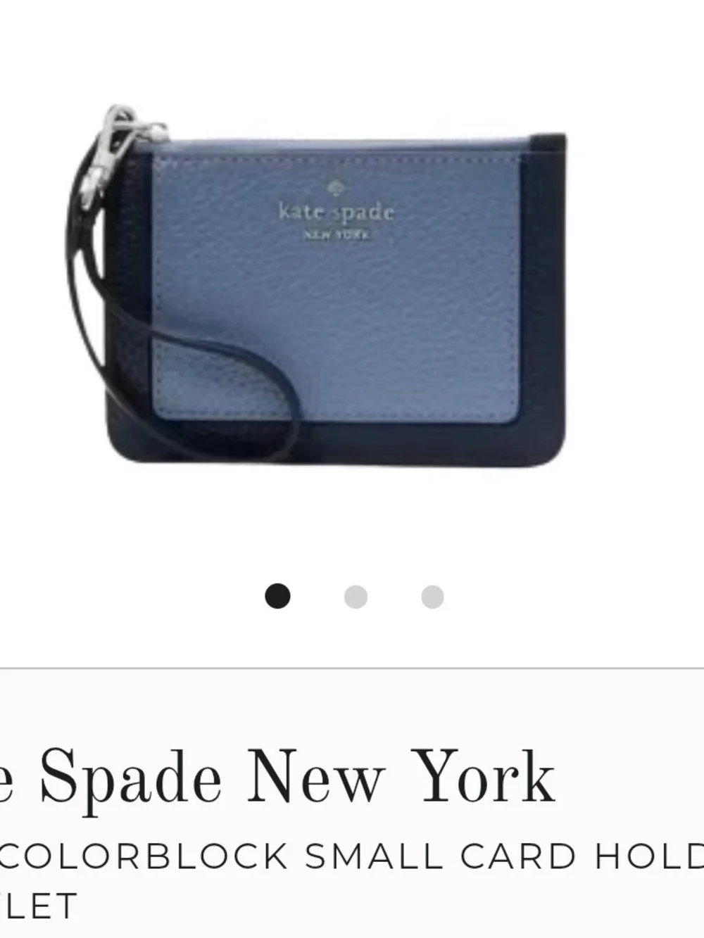 NWOT Kate Spade Lena Colorblock Small Card Holder Wristlet